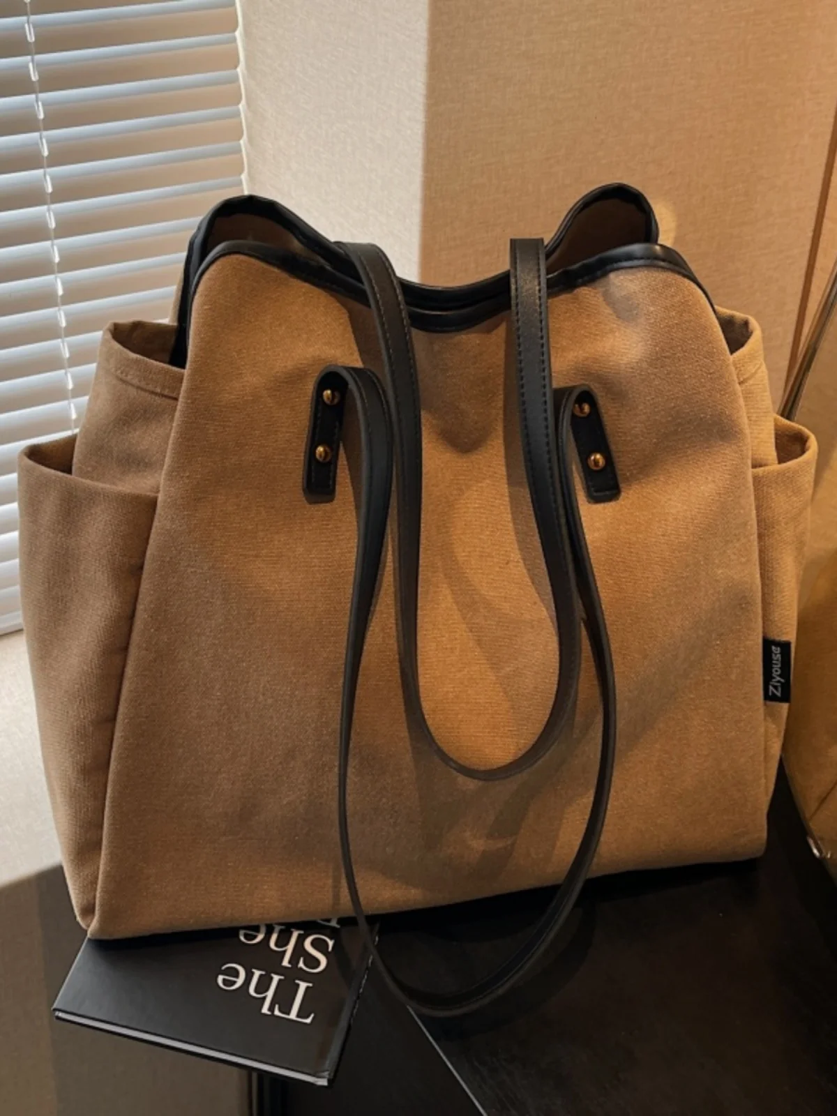 

Large Capaci Canvas Tote Bag Faionable oulder Bag Commuter Handbag Women's Bag 2025 New Sle Casual Simple Sle