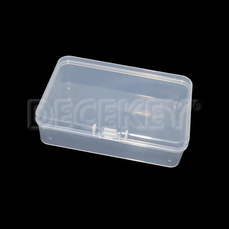 5PCS Transparent Plastic Box Jewelry Packaging Component For Receiving Box ID Card Jewelry Rectangle Home plastic storage box