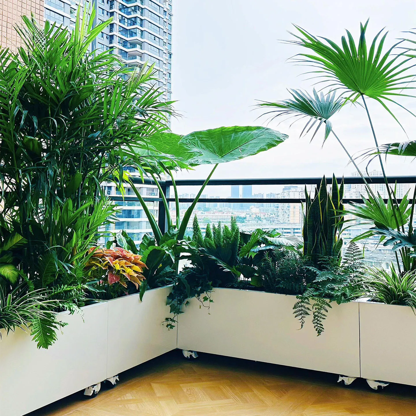 Terras, RVS, bloembak, zitting, combinatie, buiten, bloembed, rechthoek