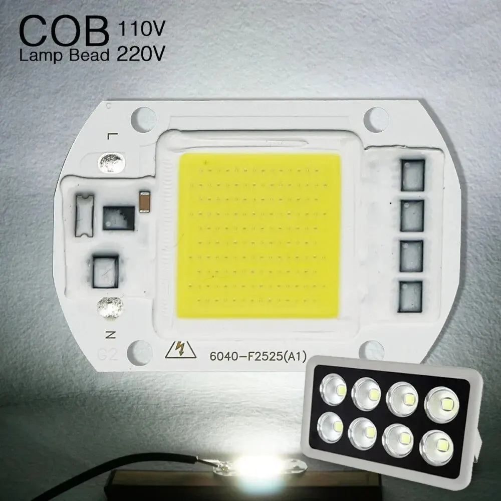 COB LED Chip Lamp Bead 20W 30W 50W Moduł LED 220V 110V Smart IC Nie wymaga sterownika dla majsterkowiczów Reflektor punktowy LED Matrix Outdoor