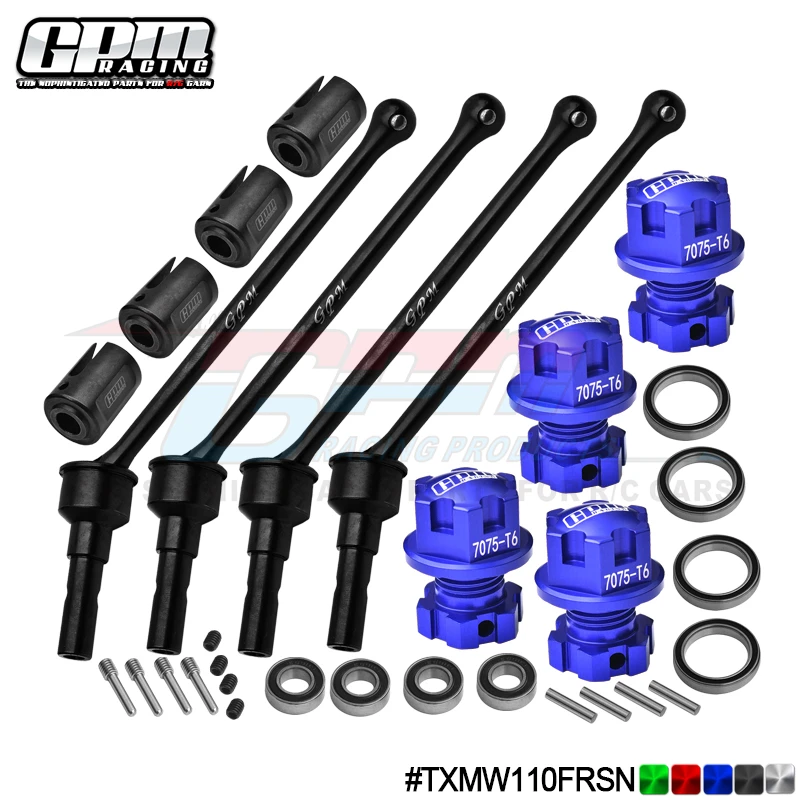 GPM Steel Extend  Shaft & 7075 Alu Wheel Lock & Hex Claw For TRAXXAS Maxx 2.0