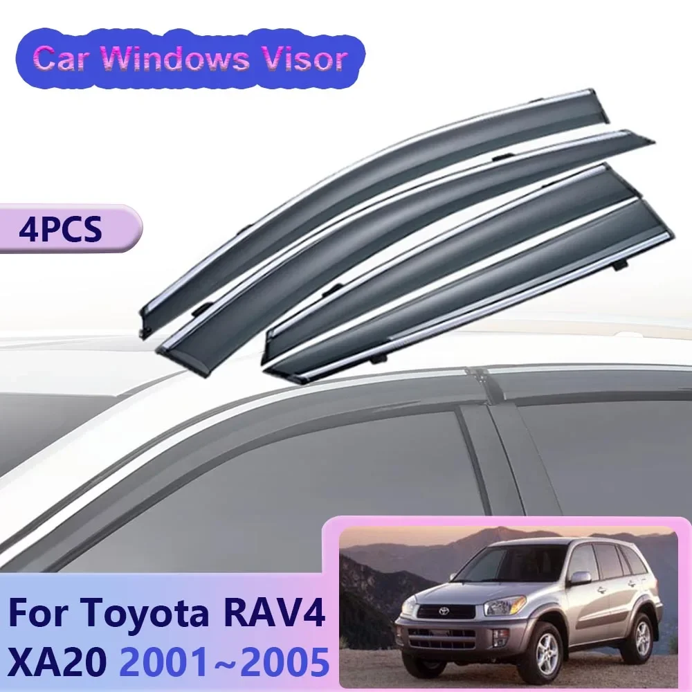 

Car Window Visor for Toyota RAV4 XA20 2001~2005 5-door Side Sun Rain Guard Deflector Awnings Shelter Vent Smoke Cover Accessorie