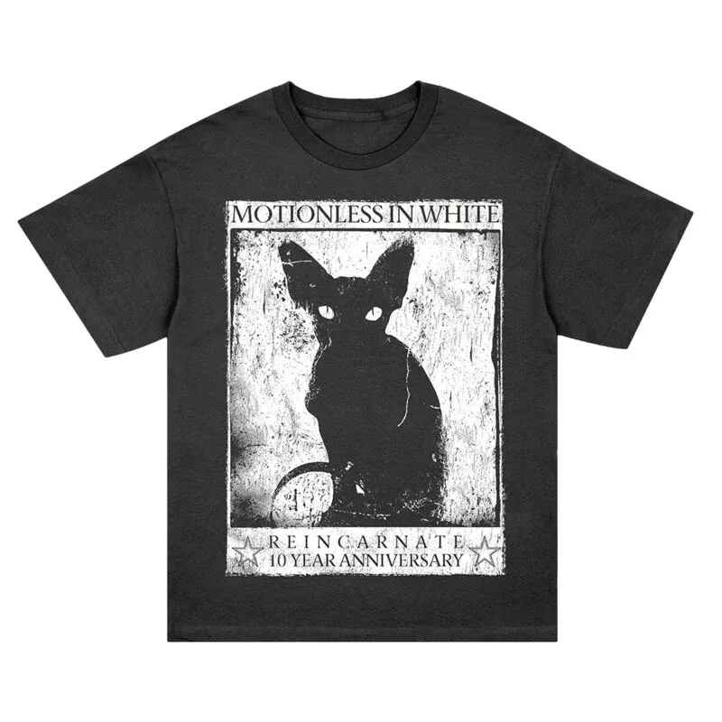 

Reincarnate Sphynx Graphic Printing Summer Luxury Brand Cotton Men's and Women's T-Shirts Short Sleeves Street Fashion Trend