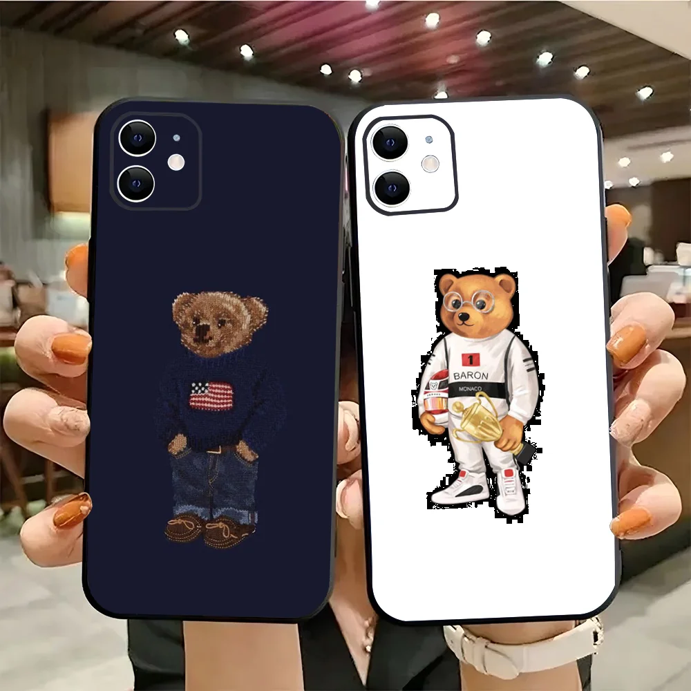 Baron F-Filou Bear Fashion Phone Case Silicone Soft For IPhone 16 15 14 13 12 11 Plus Pro Max Plus