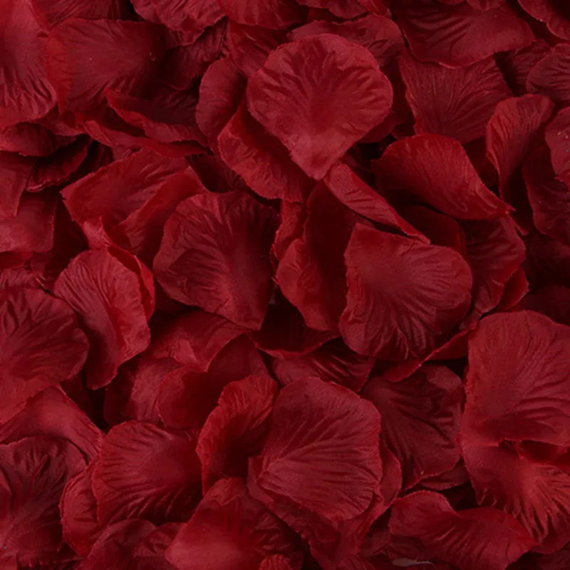 500/1000 Pieces Silk Artificial Rose Petals Artificial Flowers Fake Petal for Valentine Day Wedding Party Decoration DIY Flowers