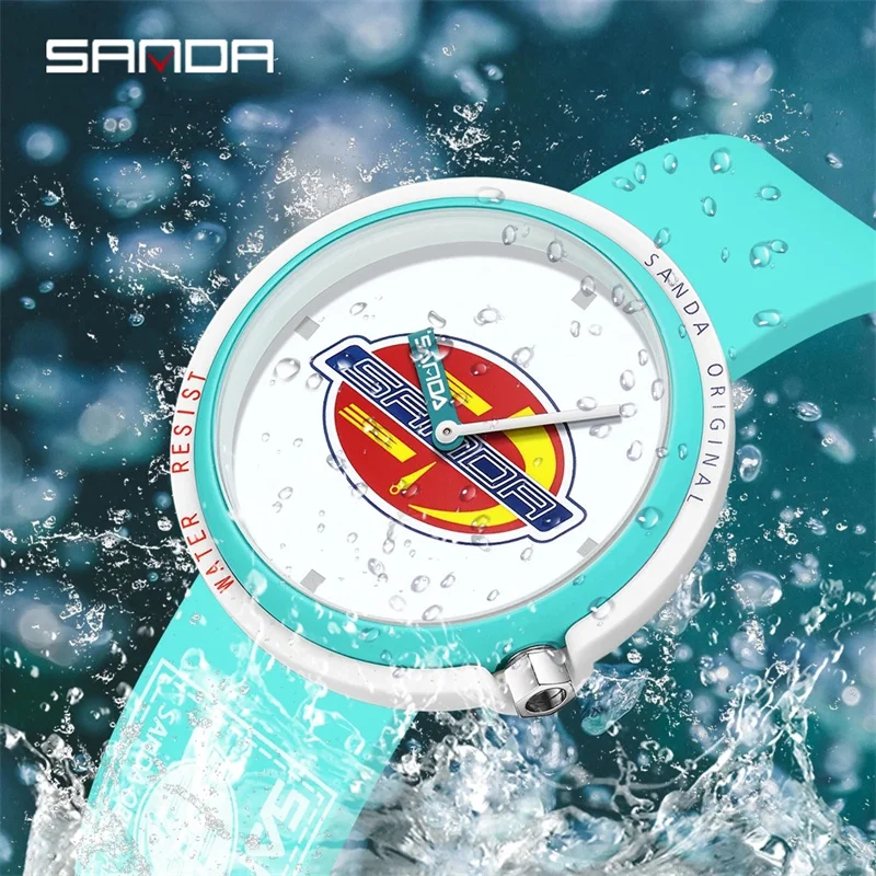 SANDA 3202 Simple Fashion Quartz Watch Men Women Luxury Sport Watches Waterproof Casual Wristwatch Female Clock relogio feminino