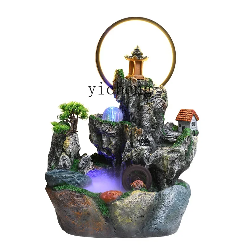 

ZK desktop rockery bonsai flowing water ornament circulating water fish tank creative home decoration