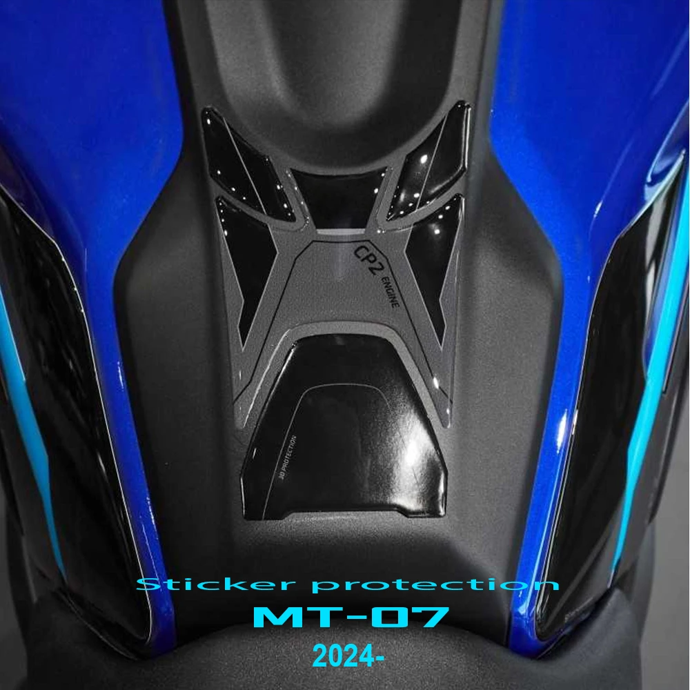 For MT07 MT-07 mt07 2024 Motorcycle Accessori  Fuel Tank Pad 3D Sticker Knee Grip Traction Protector Decals