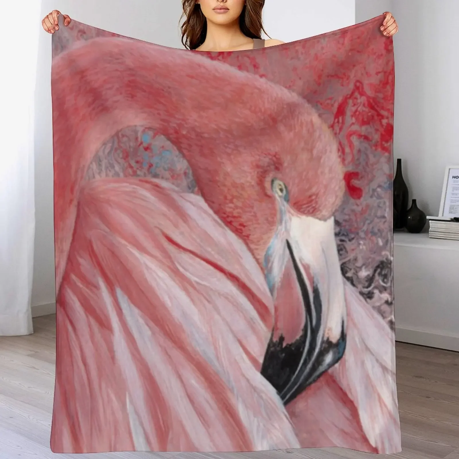 

The Fab Flamingo Throw Blanket Single Sleeping Bag Nap Sofa Quilt Blankets