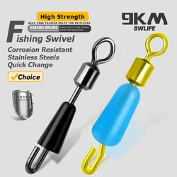 Carp Fishing Quick Change Swivels 15~30Pcs Fishing Line Connector Quick Link Snap Fishing Swivels for Fishing Accessories S#~L#