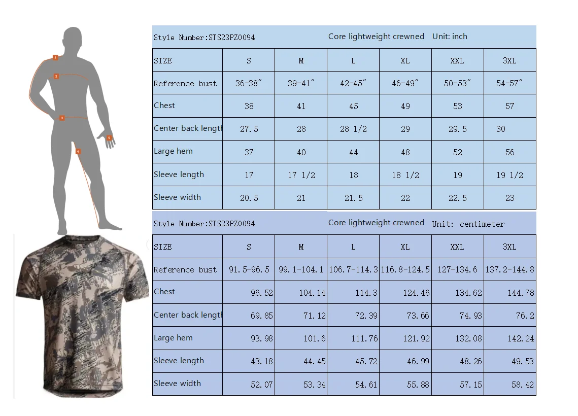 Herren T-Shirt Antibakteriell Schnelltrocknend Bedruckt Tarnmuster Jagd Kurzarm Sommer Jagdbekleidung – Detail 2