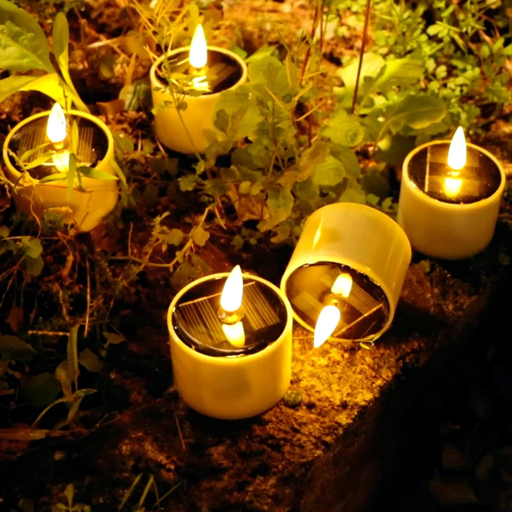 

Водонепроницаемые свечи ABS, бесстрашные свечи для улицы, романтическая атмосфера, перезаряжаемые светодиодный свечи