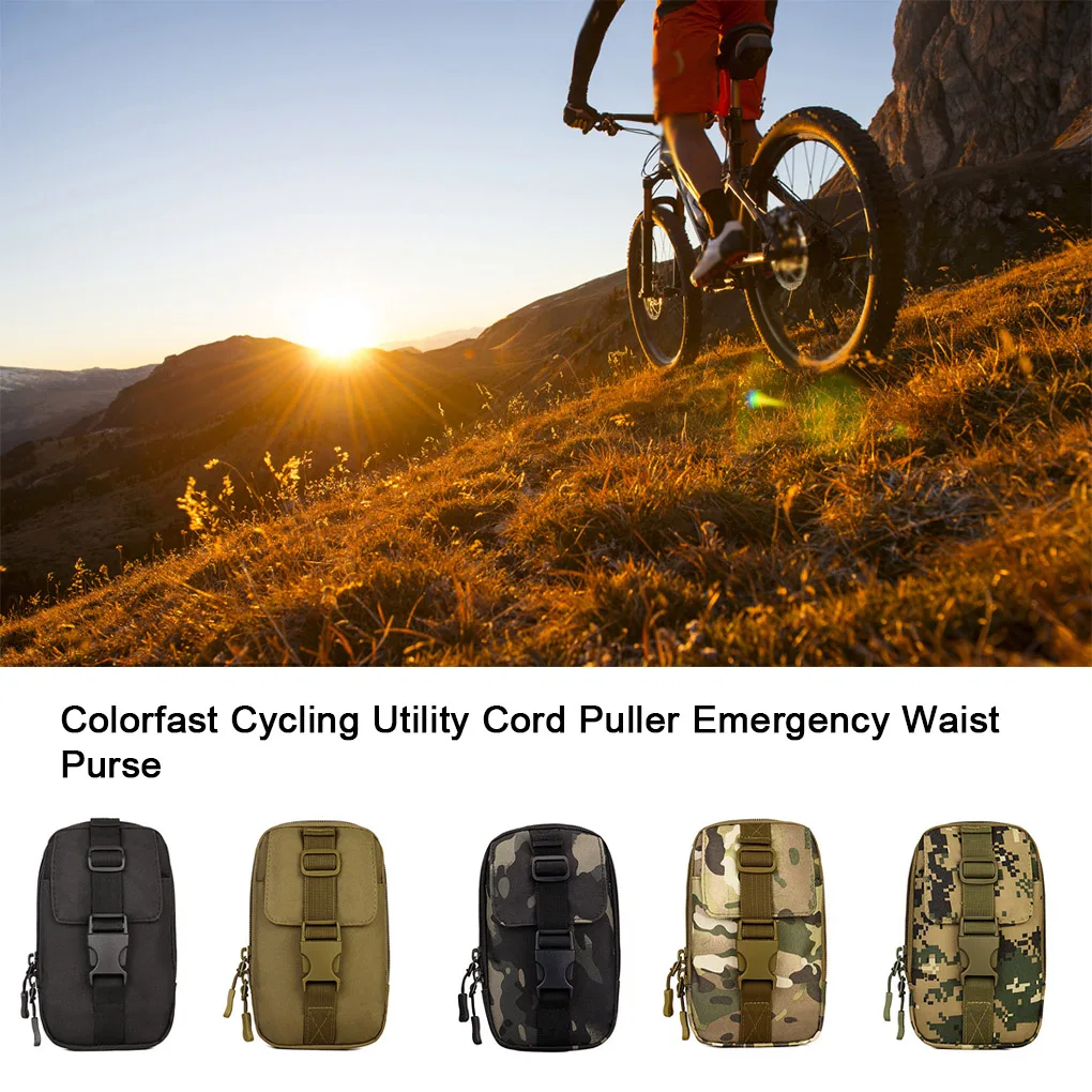 Phone Pouch Multicolored Mercerized Cotton Wear-resistance Small Bag Waist Purse Medical Pack Waterproof Pocket Black