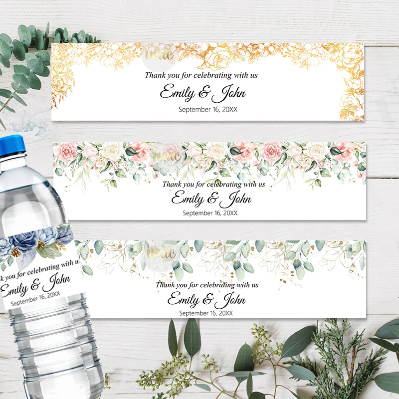 30pcs Custom Bottle Labels Stickers Customized Any Text Labels-personalized Sticker Birthdays Baptism Engagement Wedding Decor