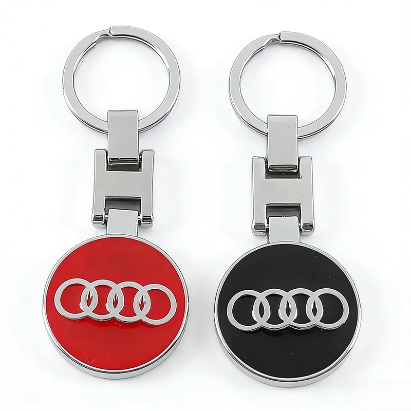 High Quality Metal Car Logo Keychain Key Holder for Audi A1 A4 A6L A8L Q3 Q5 Q7 RS4 RS6 R8 TTS S2 S4 S6 Key Rings Accessories