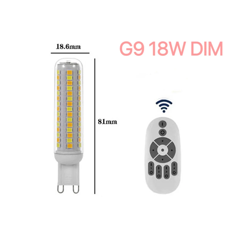 G9 7W 18W 220-240V Smart Infinite Dimming LED Bulb with No Strobe, Mobile Bluetooth APP Wireless Remote Control, Color Adjusting