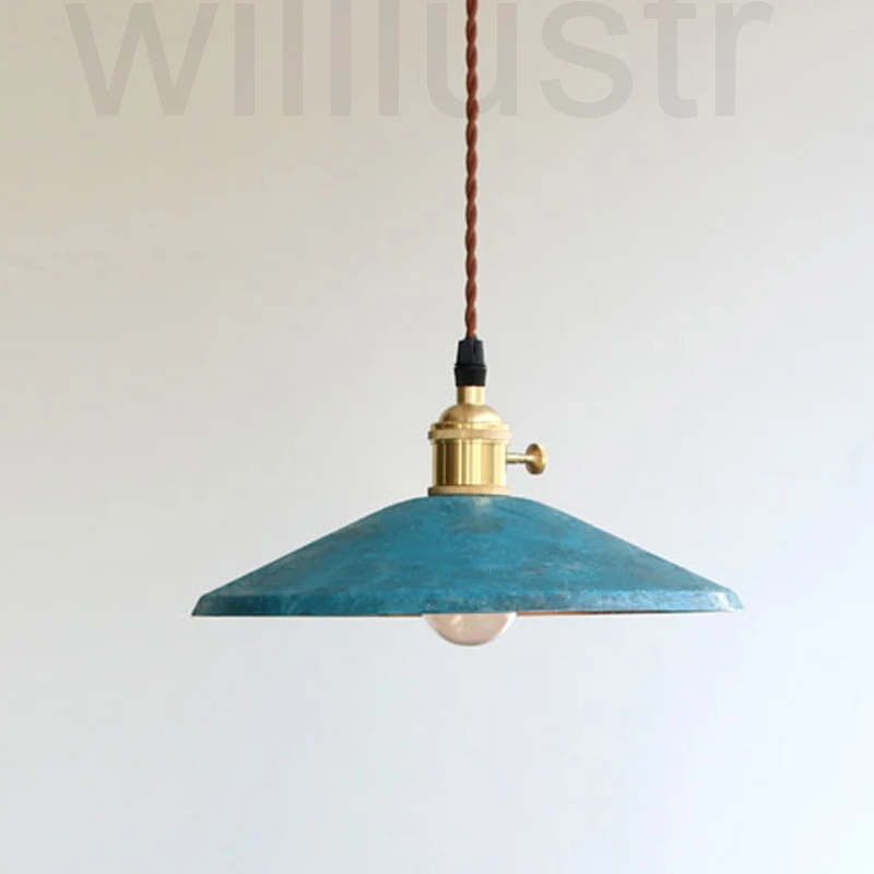Antique Copper Pendant Lamp Vintage Suspension Light Restaurant Hotel Store Office Loft Dinning Room Hanging Ceiling Chandelier