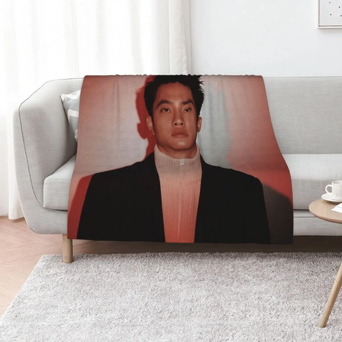 do kyungsoo (love shot) Throw Blanket for babies Luxury Designer Flannel decorative Cute Plaid Travel Blankets