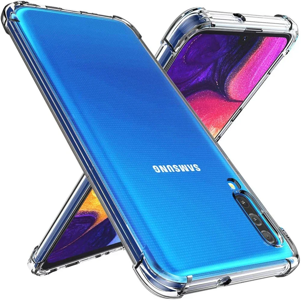 

Transparent Phone Case For Samsung Galaxy A90 A80 A70 A60 A50 A40 A30 J3 J4 J7 J3 Pro J7 Pro J4 J6 2018 Shockproof Case Cover