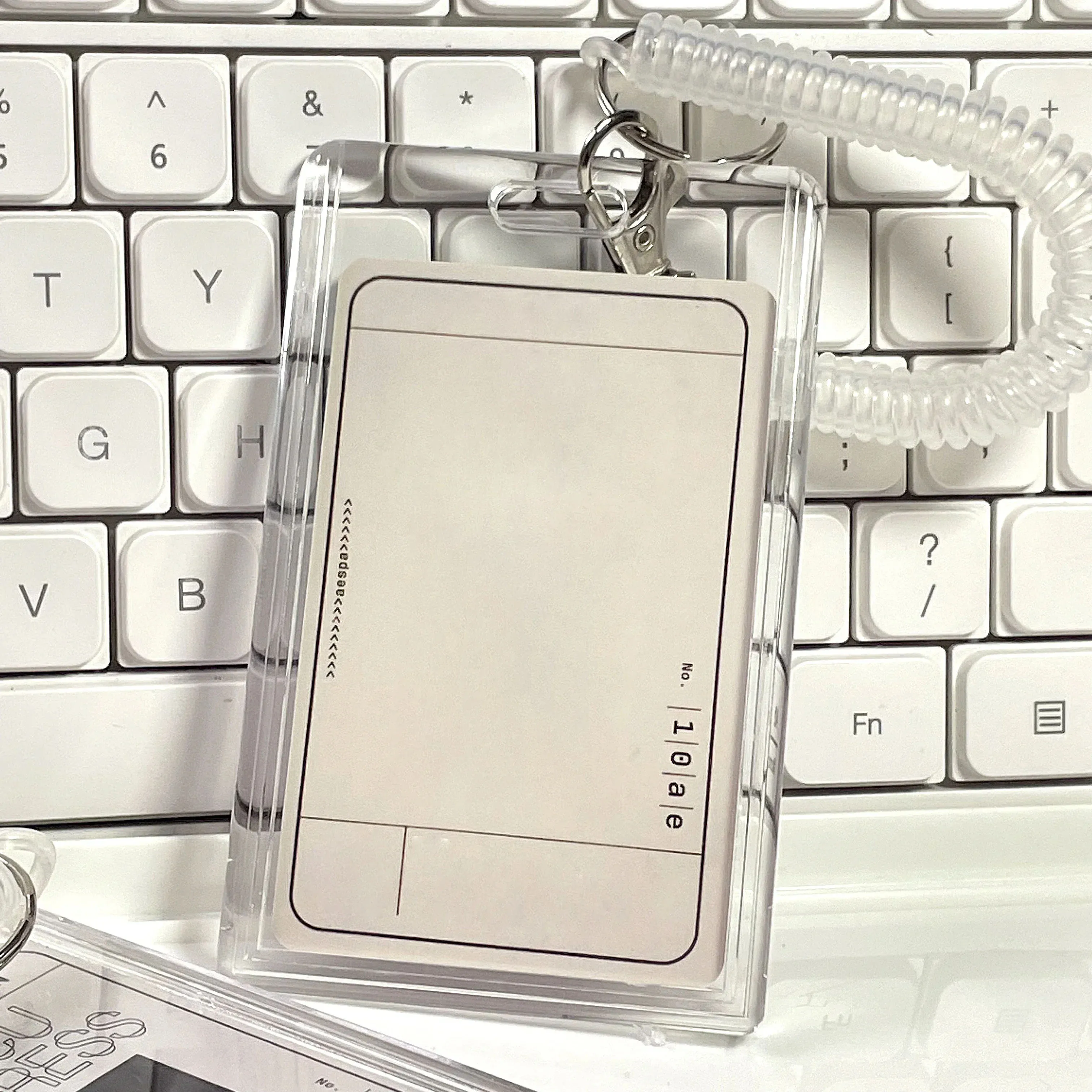 1Style School Card Access Card Holder Acrylic Transparent Protective Sleeve ID Card Bus Meal Worker ID Card Holder