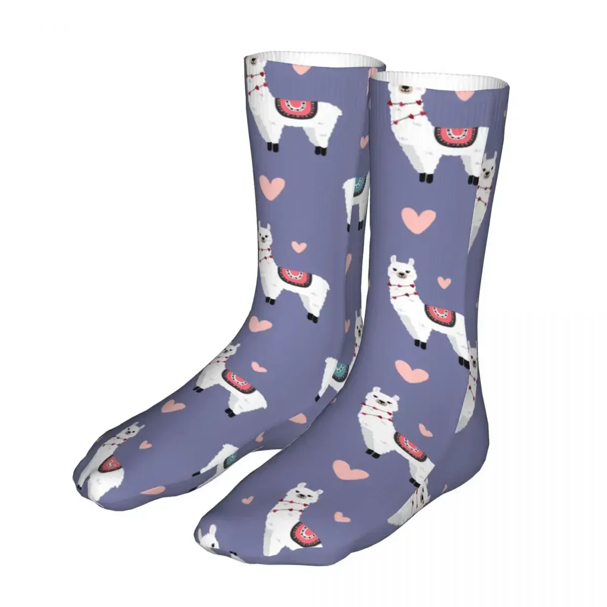 Llamas And Hearts Socks Men Women Casual  Harajuku Spring Summer Autumn Winter  Gift