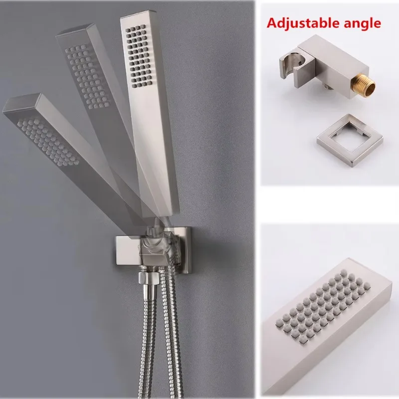 Système de douche thermostatique, système de douche à Diode électroluminescente, robinet de douche de salle de bains avec ensemble de mélangeur à Jet corporel et curseur