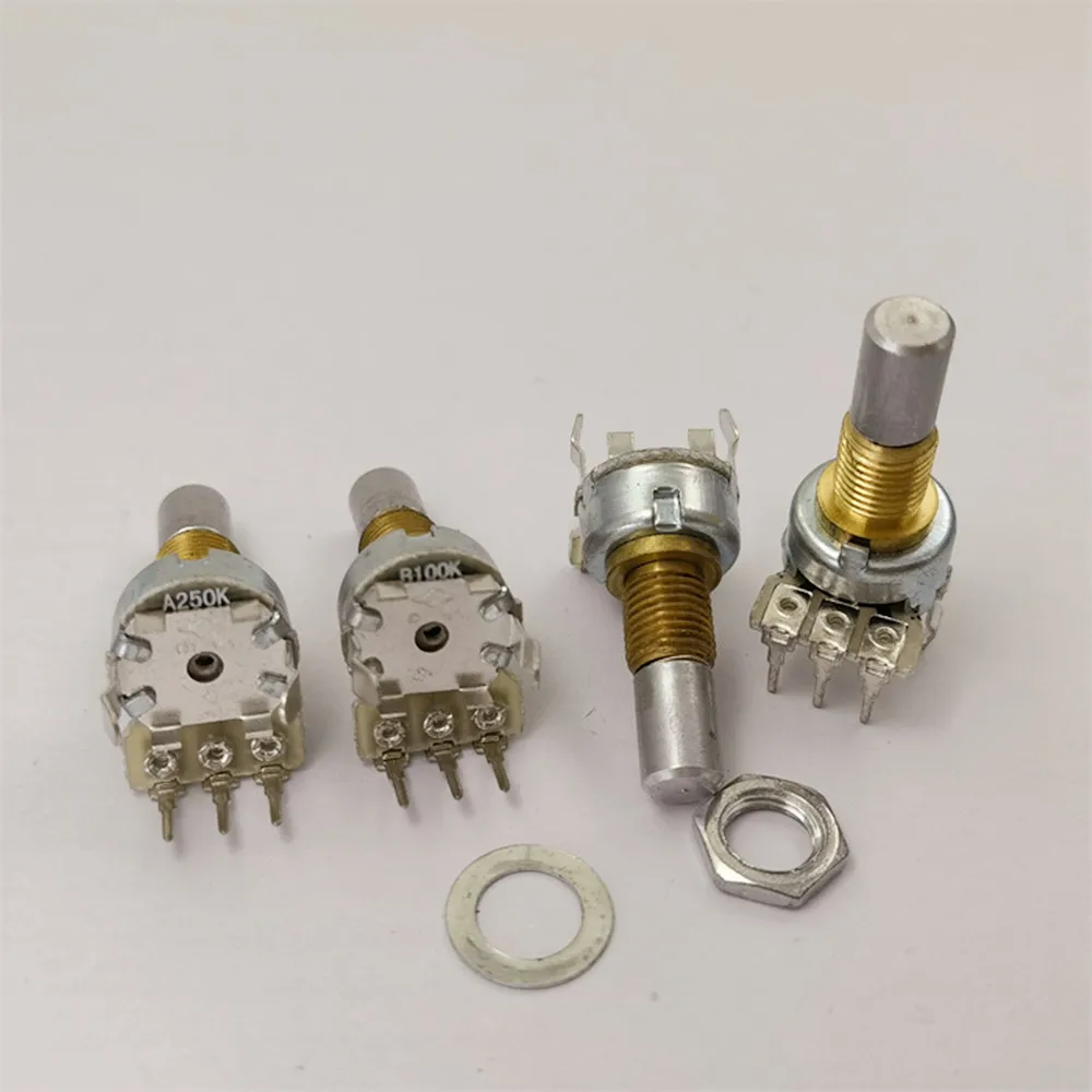 Original new 100% RK1212N vertical single potentiometer B100K A250K round handle with thread length 17MM (SWITCH)