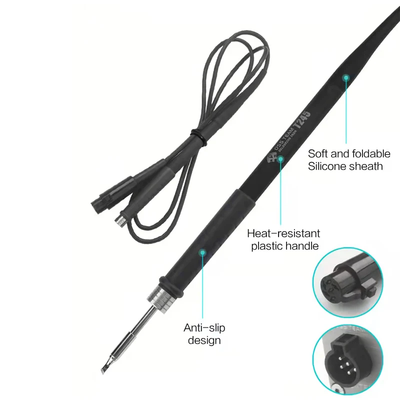 OSS TEAM T245 stazione di saldatura 130W LCD display digitale stazioni di rilavorazione universale C245 punte saldatore PCB SMD strumenti di