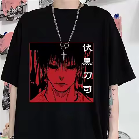 Hot Anime Fushiguro Toji Graphic Printed T-Shirt Men's Women's Outdoor Cool Street Round Neck Short Sleeve Harajuku T Shirt