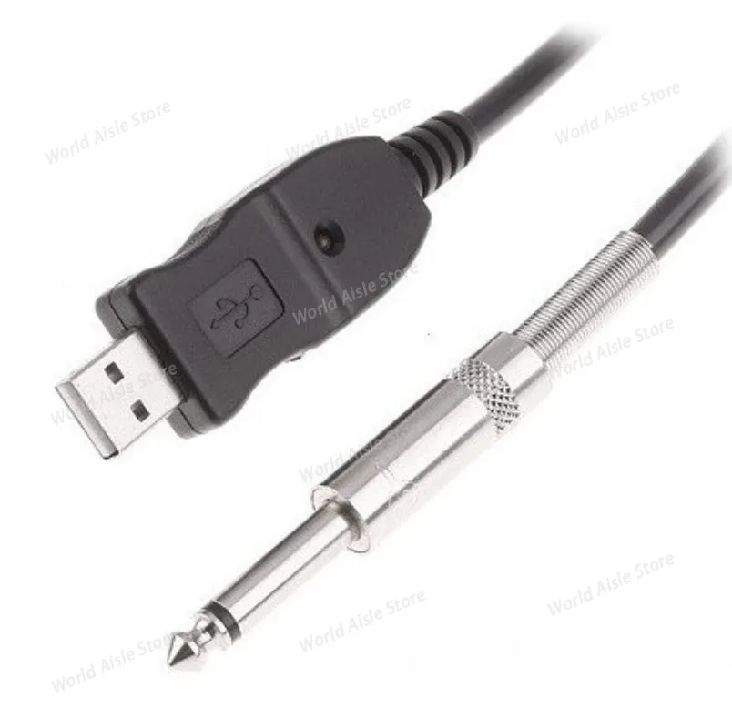 3-meter USB To XLR Microphone Guitar 6.3 Connection Cable, 6.5-meter USB Guitar Cable Connection Cable