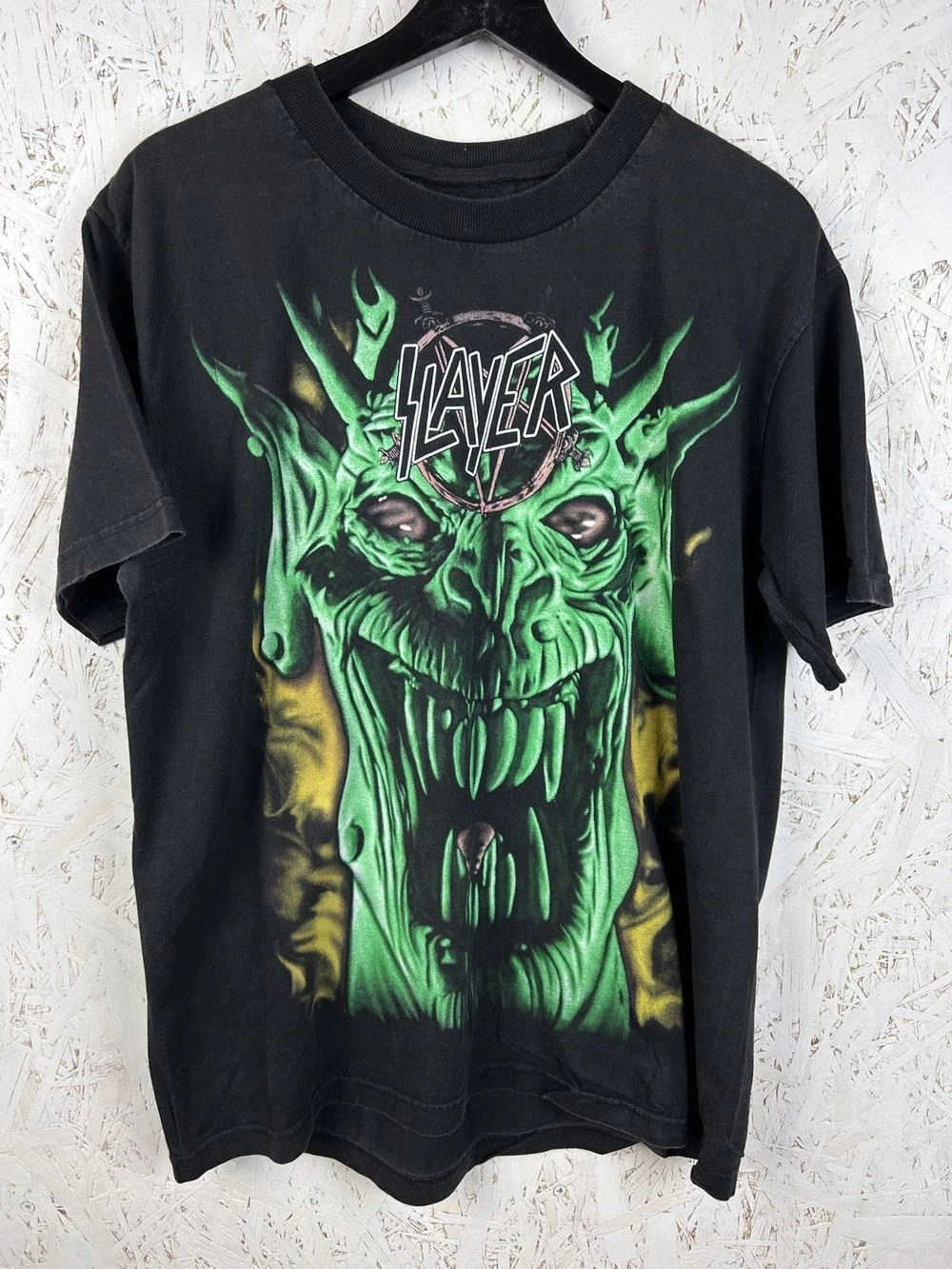 Slayer Root Of All Evil Allover Print AOP Schwarz Unisex T-Shirt Grafik-T-Shirts Harajuku