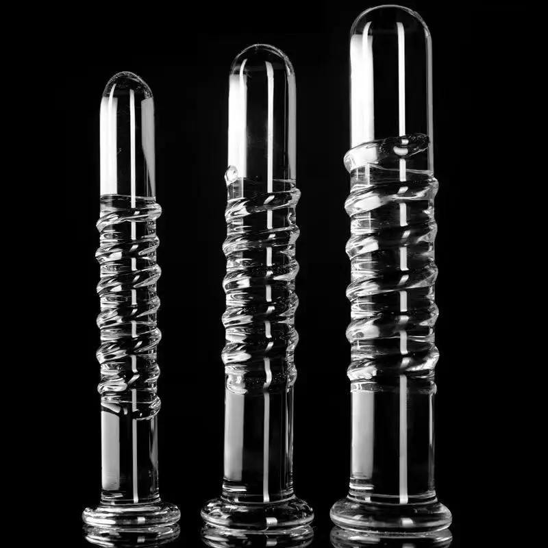 Crystal Glass Realistic Dildo 6 Size Anal Butt Plug G-spot Stimulation Beads Prostate Massage for Women Anal Plug Sex Toys