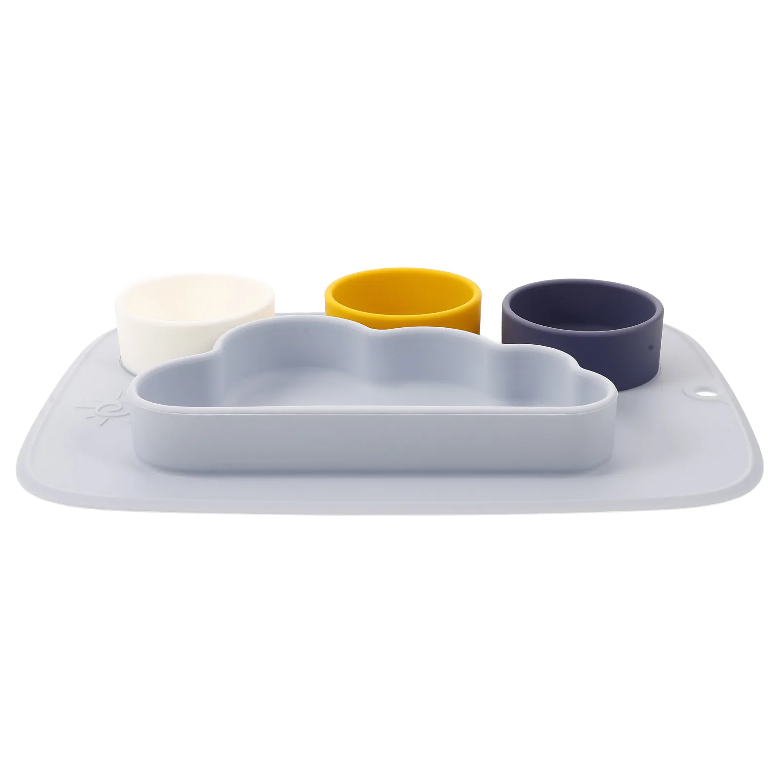 

Silicone Toddler Weaning Plate with Suction Base Divided Sections Food-Grade Microwave Dishwasher Safe Nonslip