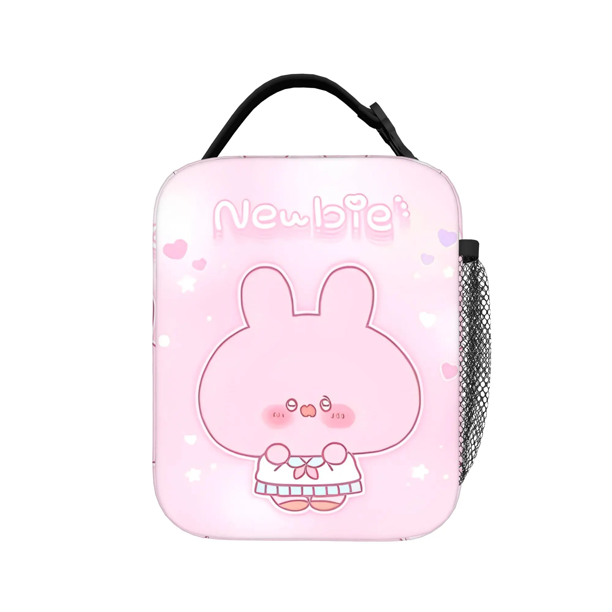 Asamimichaan Asleep Cartoon Insulated Lunch Bags High Capacity Cute Asamimi Reusable Cooler Bag Tote Lunch Box Travel Girl Boy