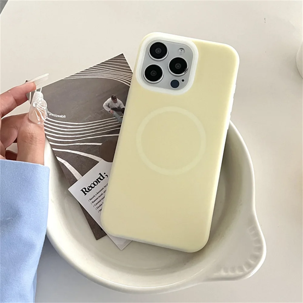 Luxury Jelly Liquid Silicone Magnetic For Magsafe Case For iPhone 17 Air 11 14 13 12 15 17 Pro Max 16Plus Shockproof Matte Cover