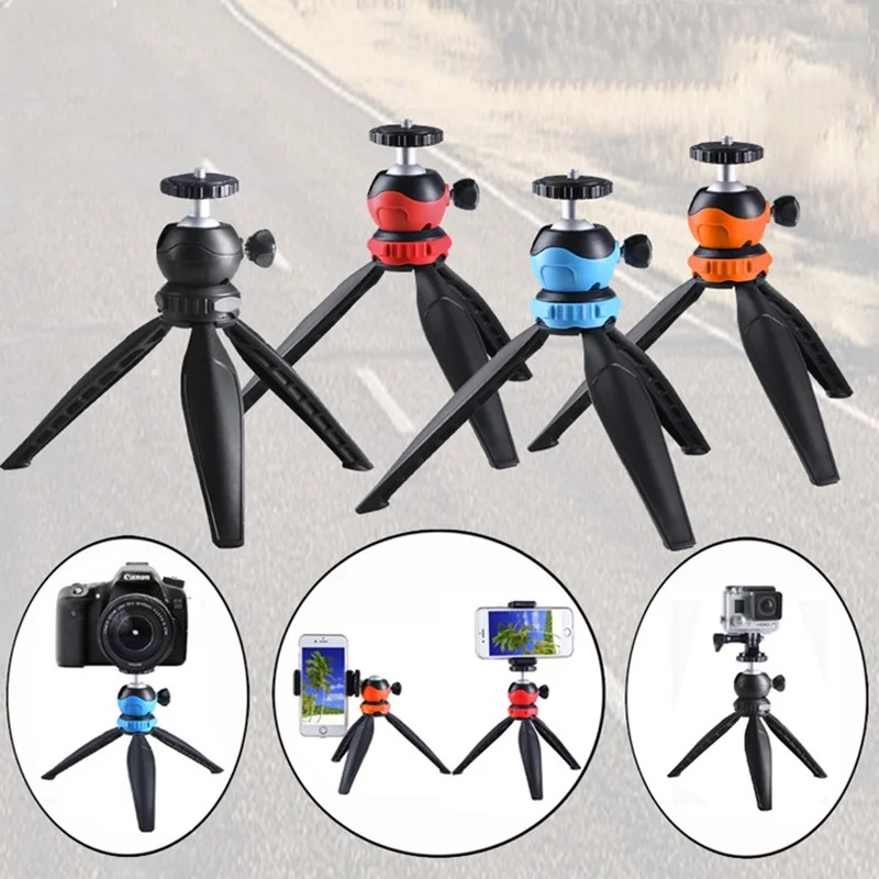 Flexible Mini Tripod for Phone with Mount Adapter for iPhone Monopod Gopro Nikon DSLR Camera Adjustable Ball Head Tripods