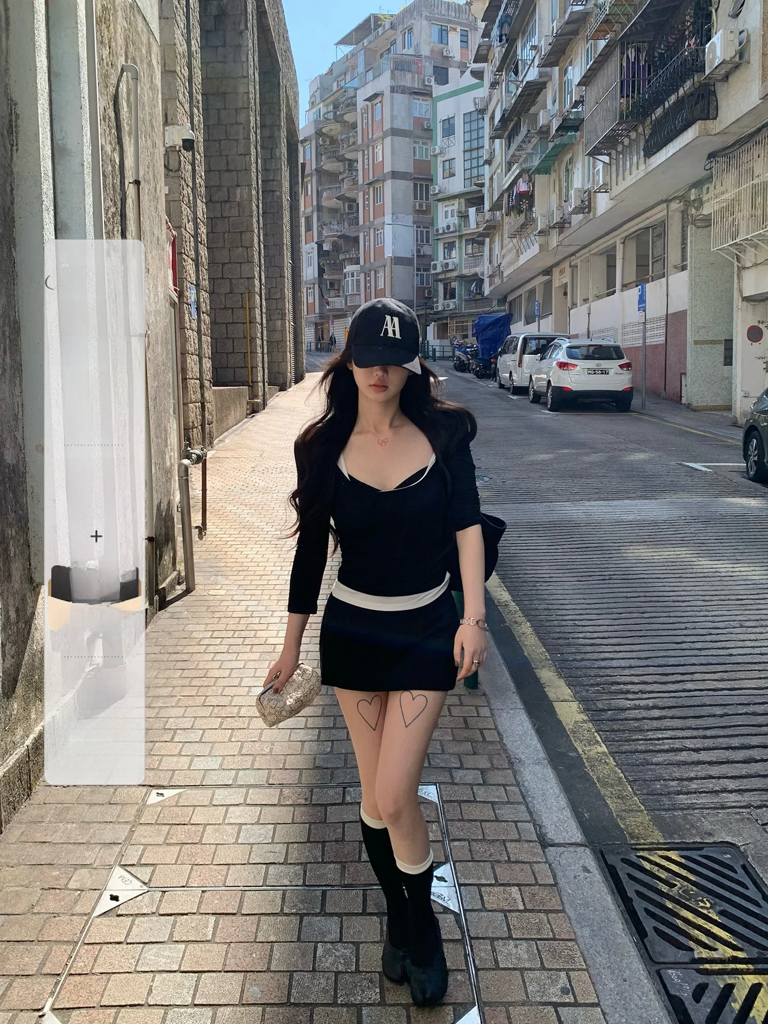 

eepland Корейская женская юбка-костюм с двойной застежкой на пуговицах, черная, весна-лето, приталенная, с запахом, для офиса/повседневной носки