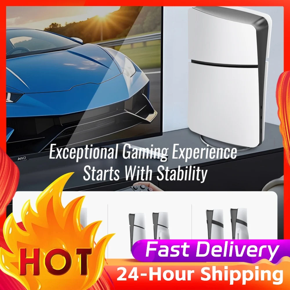 Portable Metal Vertical Stand Game Console Host Stand Anti-Slip Base Base Stand Replacement for Pro/ Slim/ Console