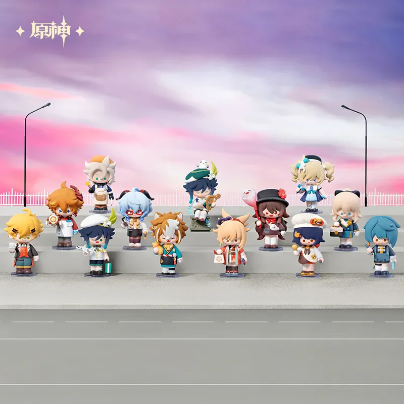 

Genshin Impact Egg Carton Game Dress Up Action Figure Mysterious Box Classic Characters Collection Model Statue Halloween Gifts