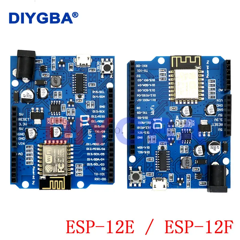 ESP-12E ESP-12F WeMos D1 UNO CH340G WiFi Development Board Based ESP8266 Shield Smart Electronic PCB For Arduino Compatible IDE