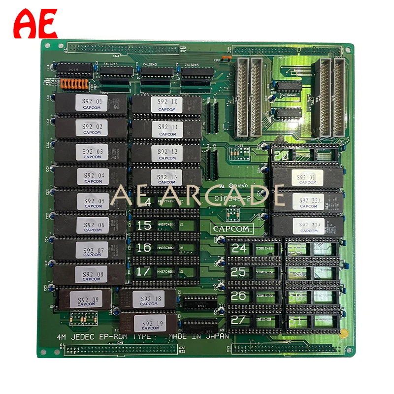 Capcom CPS1 3 Floors PCB Arcade Motherboard 1941/Dynasty Wars/Street Fighter II/Lost Worlds/Final Fight/Forgotten Worlds Etc.