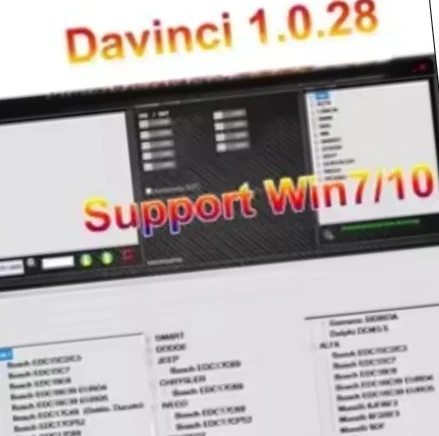 New Davinci 1.0.28 SOFTWARE Work With KESS/KTAG/Other ECU Tool  REMAPPING REMAP DAVINCI V1.0.28 Activate