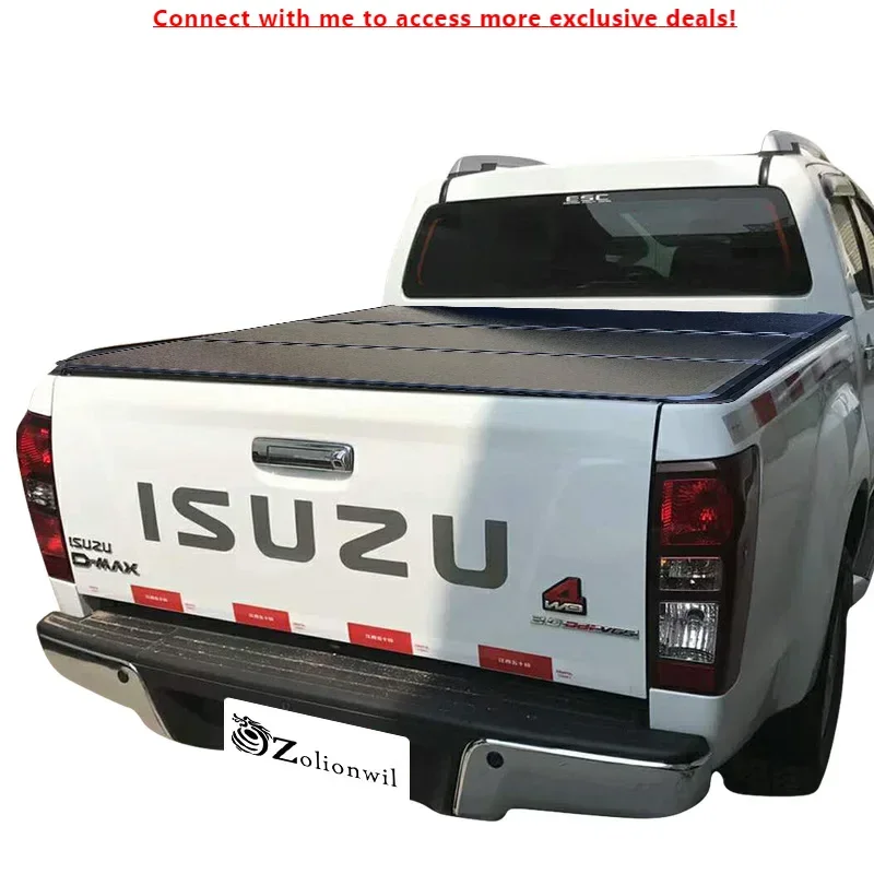 

Zolionwil алюминиевый роликовый жесткий тройной чехол для пикапа, чехол для Isuzu D-MAX