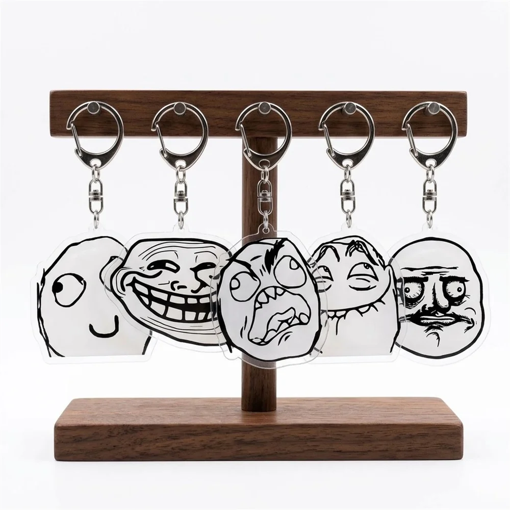 6CM Anime Funny Comics Acrylic Keychain Stand Model Ornament Accessories Goods Christmas Gifts
