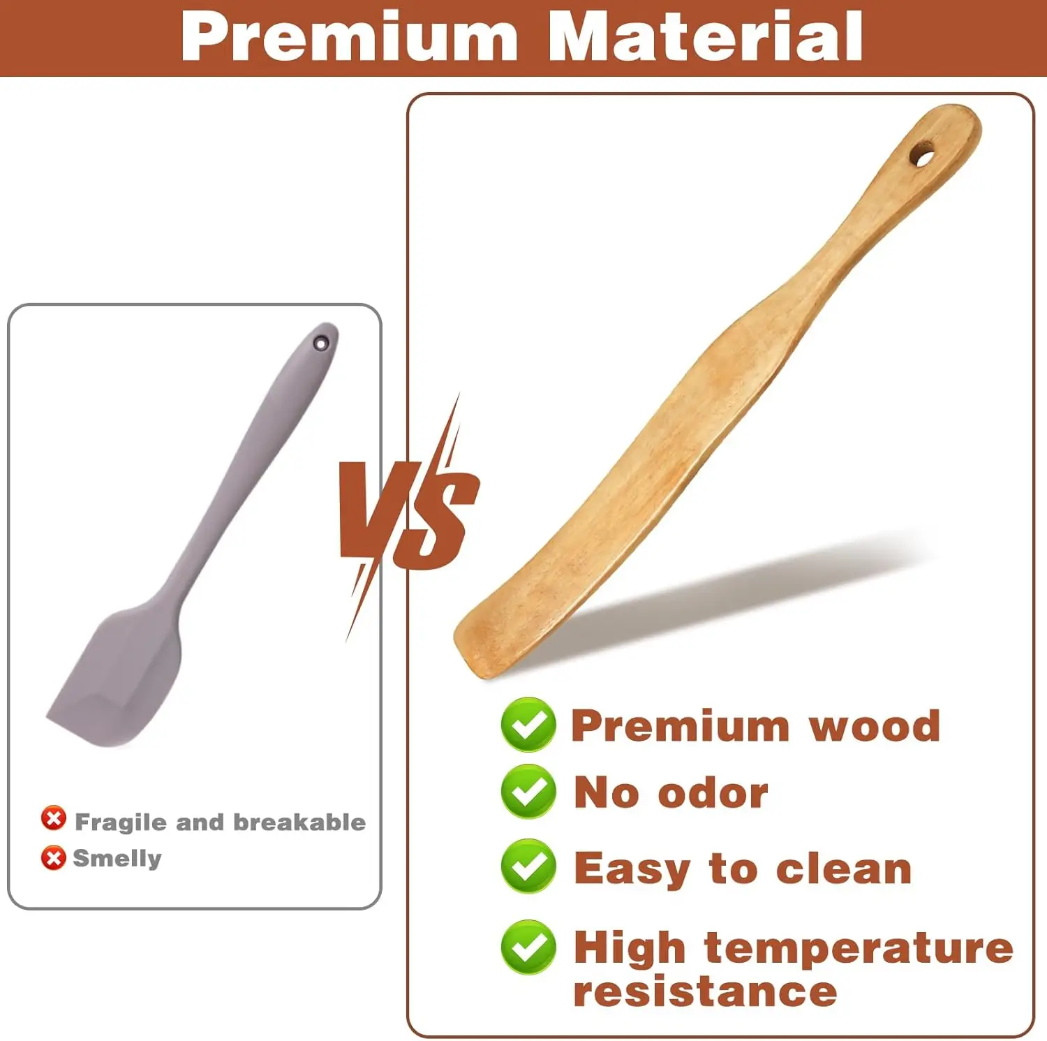 Wooden Spatula for Cooking, Sourdough Spurtles Kitchen Tools