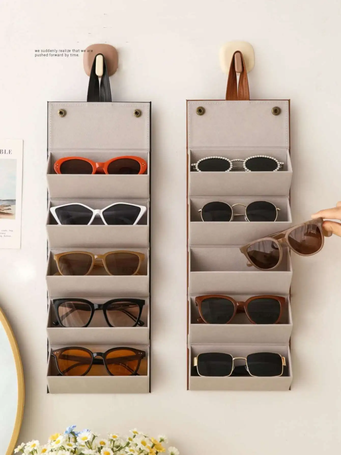 

1 шт. складная коробка для очков с несколькими сетками, коробка для солнцезащитных очков для путешествий, органайзер для очков для близорукости