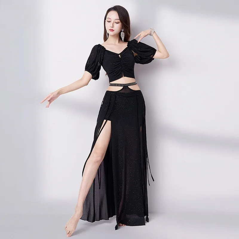 Dostosowane stroje do tańca brzucha Strój treningowy Nowy seksowny długi zestaw spódnic Orientalny strój do tańca, sukienka grupowa dla kobiet