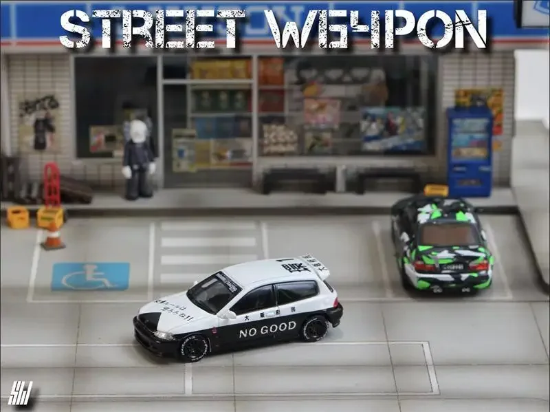 

SW 1:64 Eg6 JDM "No Good" Литая под давлением модель автомобиля в полиции