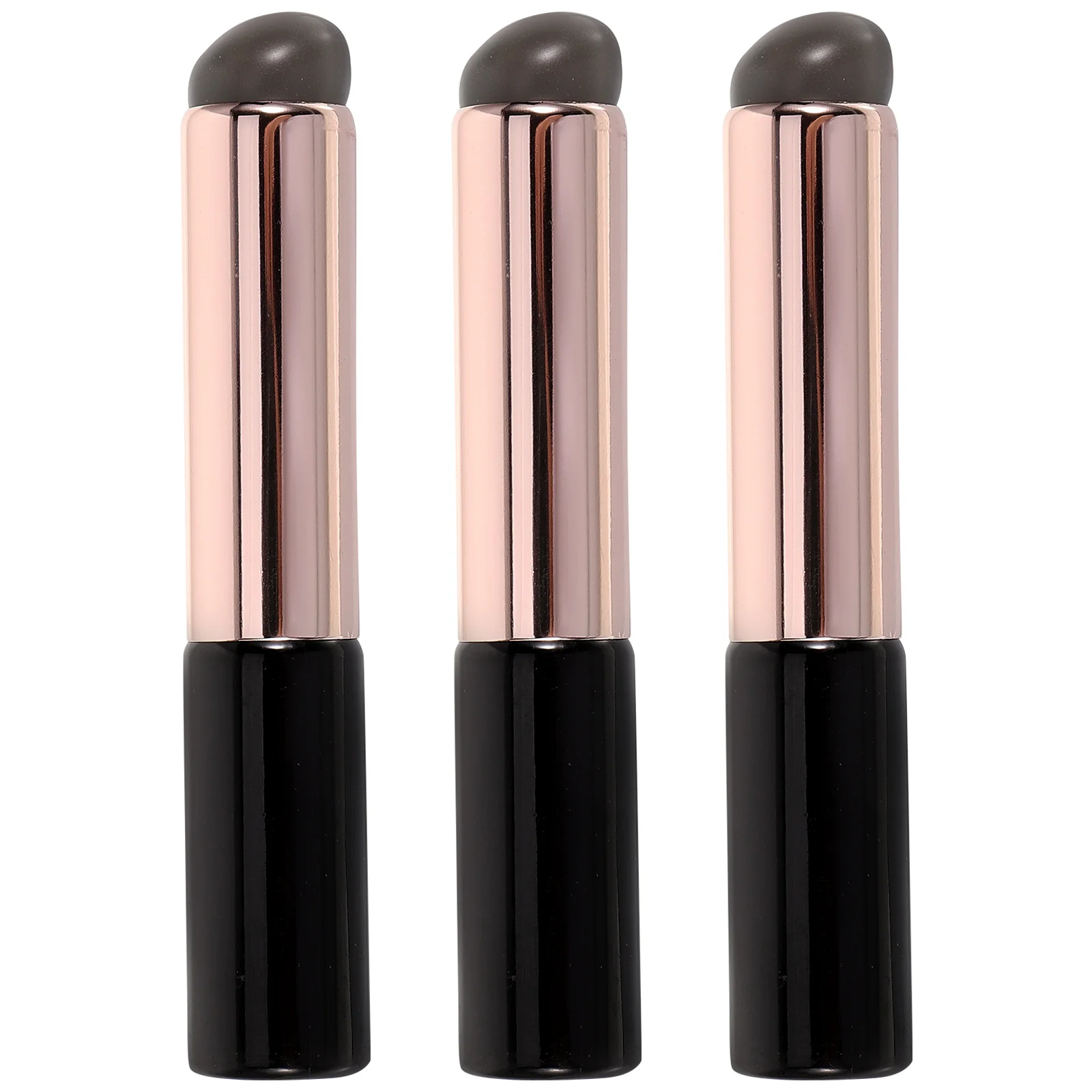 3 pçs aplicador de escova de batom reutilizável silicone escova labial para brilho labial bálsamo máscara esfrega ferramentas de maquiagem portátil feminino