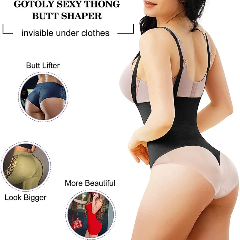 High Waist Tummy Control Panties Women Thong Body Shaper Slimming Underwear Butt Lifter Shaping Girdle Briefs Female Lingerie